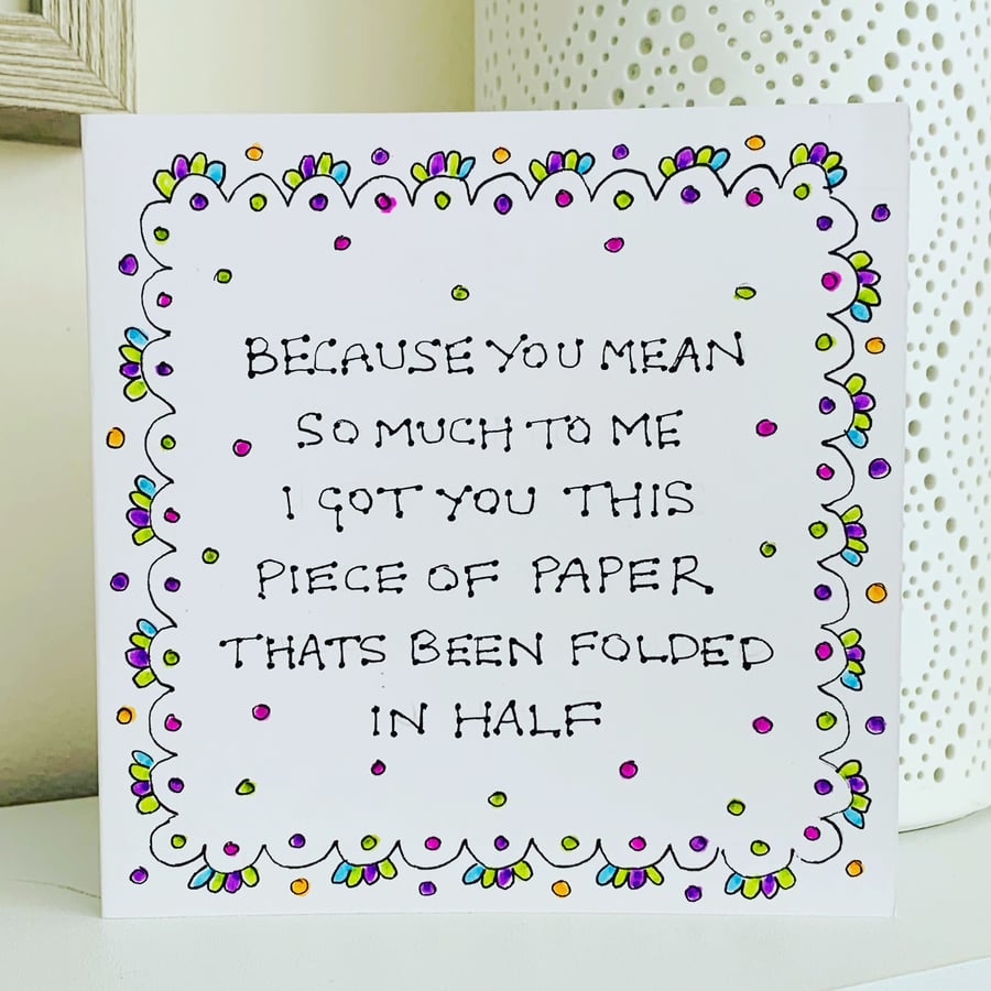Hand drawn Funny Quote Card 