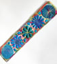 Handmade Embroidered Fabric Bookmark Textile Art Book Lover Gift  - Image 1