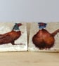 Marble 'Pheasant' Coasters - Image 1