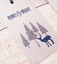 5 Large Christmas Tags, Stag Tags, Rustic Deer, Winter Scene Christmas Wrapping - Image 2
