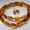 Re string customer's Baltic Amber Necklace and make earrings