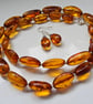 Re string customer's Baltic Amber Necklace and make earrings