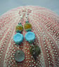  Shell & Czech glass bead drop earrings - Image 4