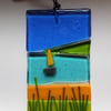 Fused Glass Seaside Window Decoration 