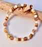 Brown Agate And Shell Bracelet - Handmade In Devon - Image 8