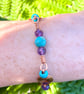 Handmade Third eye chakra bracelet  Amethyst Howlite and Copper  - Image 4