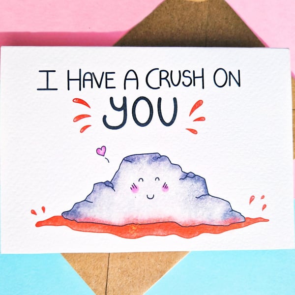 Funny Valentines Day Card, Anniversary Card, I Have a Crush on You!