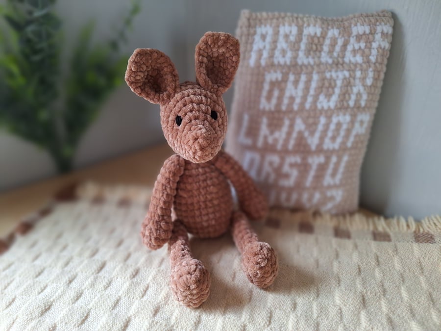 Handmade Crochet Rabbit Toy – Soft Plush Teddy – Baby Safe Gift