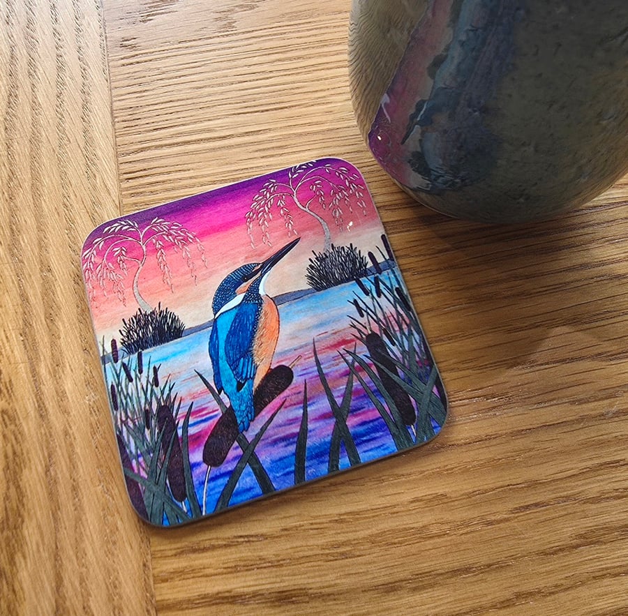 Sunset Fishing Coaster 