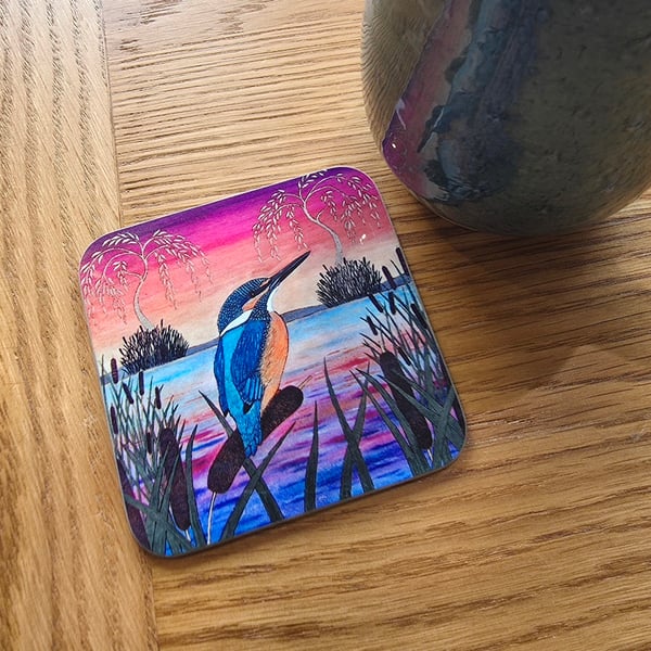Sunset Fishing Coaster 