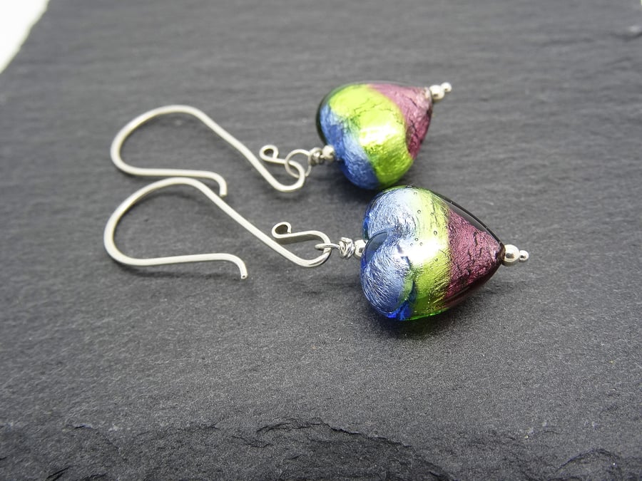 Murano Verde Sapphire Earrings 