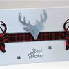 Scottish Tartan Stag Best Wishes Handmade Greeting Card