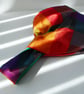Silky satin Japanese knot bag in rainbow fabric - Image 9