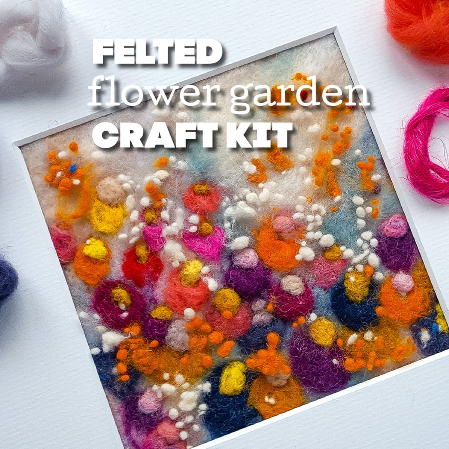  Summer Seconds, CRAFT KIT, Create a FELTED Flower Garden