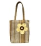 Boho Tote Bag with Yellow Hand-stitched Flower - Image 6