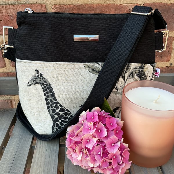 Jungle Print Multipocket Crossbody Bag