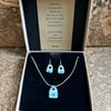 Handmade Ceramic Pendant and Earrings Jewellery Set Eco Friendly Gifts