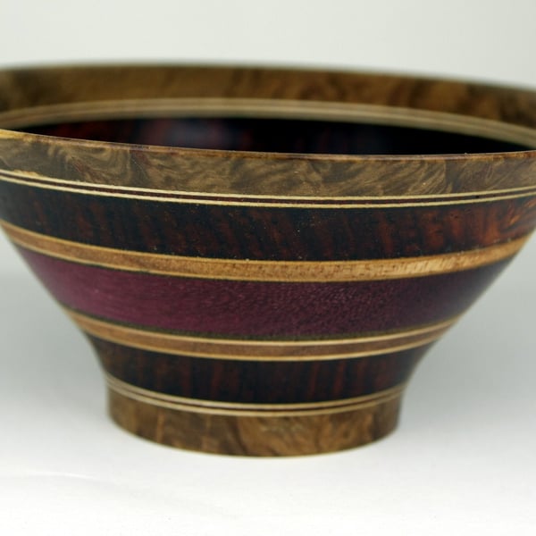 Small Laminated Wood Bowl Cocobolo, Padauk & York Gum No. 792