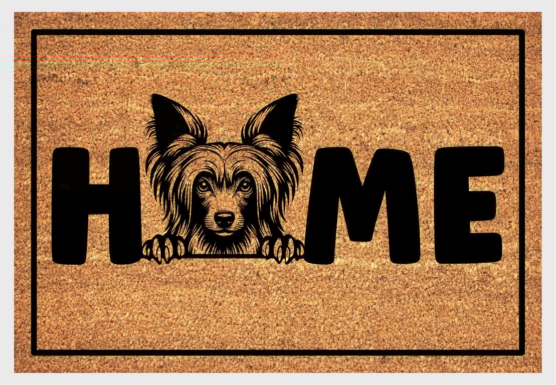 Chinese Crested Home Door Mat No.2 - Chinese Crested Welcome Mat - 3 Sizes