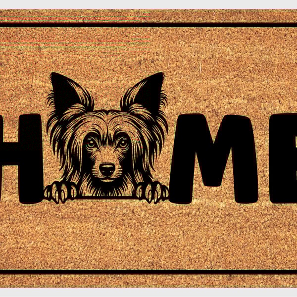 Chinese Crested Home Door Mat No.2 - Chinese Crested Welcome Mat - 3 Sizes