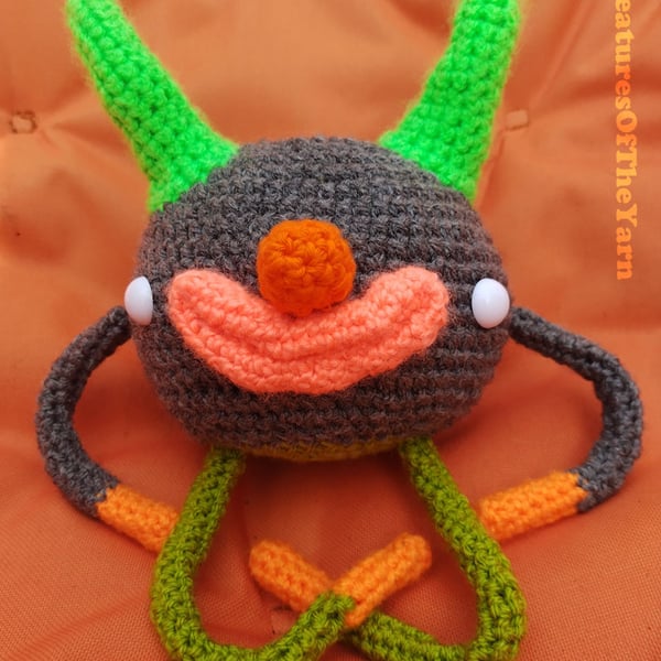 Greyson- crocheted, collectible companion creature for grown ups