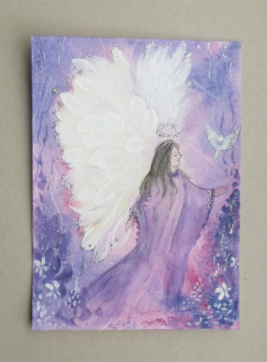 angel art hand painted  ( ref F592.PNK7 )