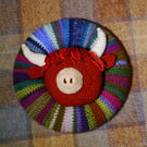 Crochet Highland Cow Head Wreath