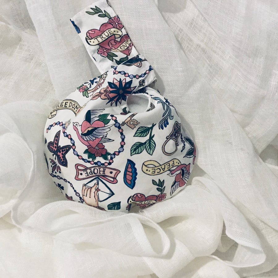 Japanese Knot Bag Made From Liberty Fabric