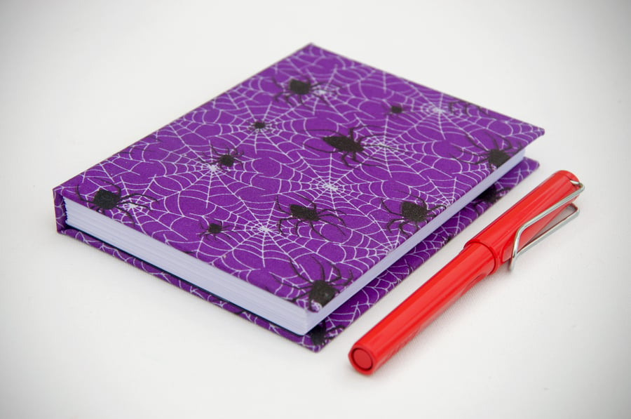 A6 Hardback Notebook with full cloth spider cover