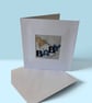 Handmade Cross Stitch New Baby Greeting Card - Blank Inside