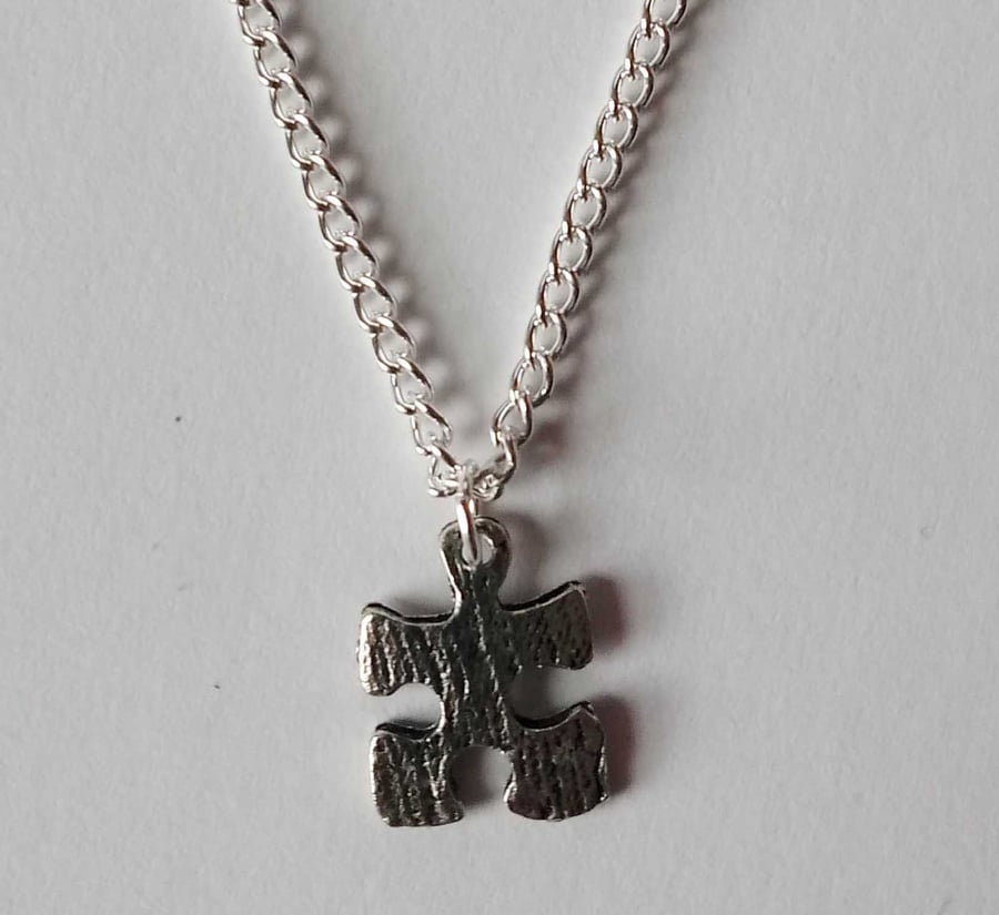 Jigsaw Piece Puzzle Necklace