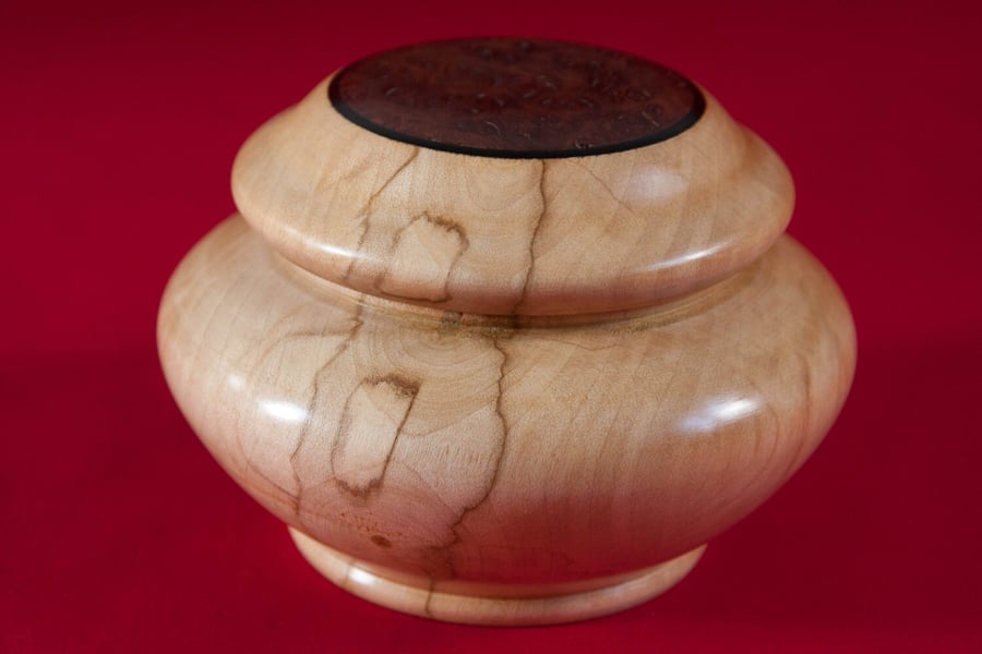 Small Trinket Box in Sycamore with Goldfield Burr Insert - No.245