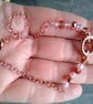 Rosegold And Crystal Beaded Chain Anklet 24 or 26 cm, Body Jewellery - Image 2