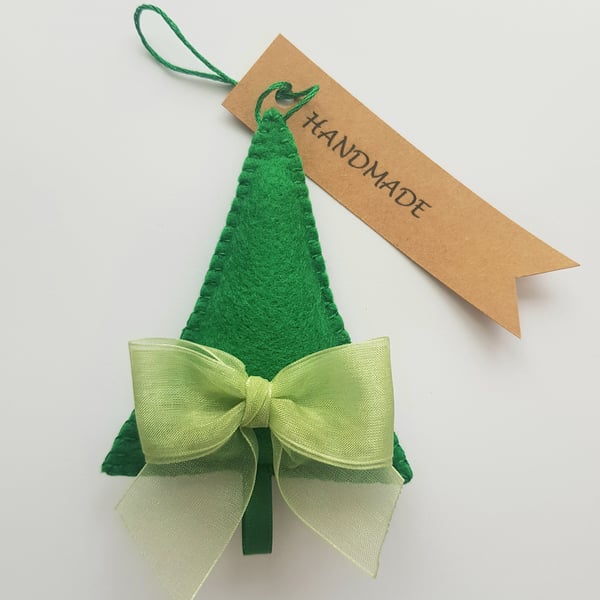 Green Bow Felt Christmas Tree