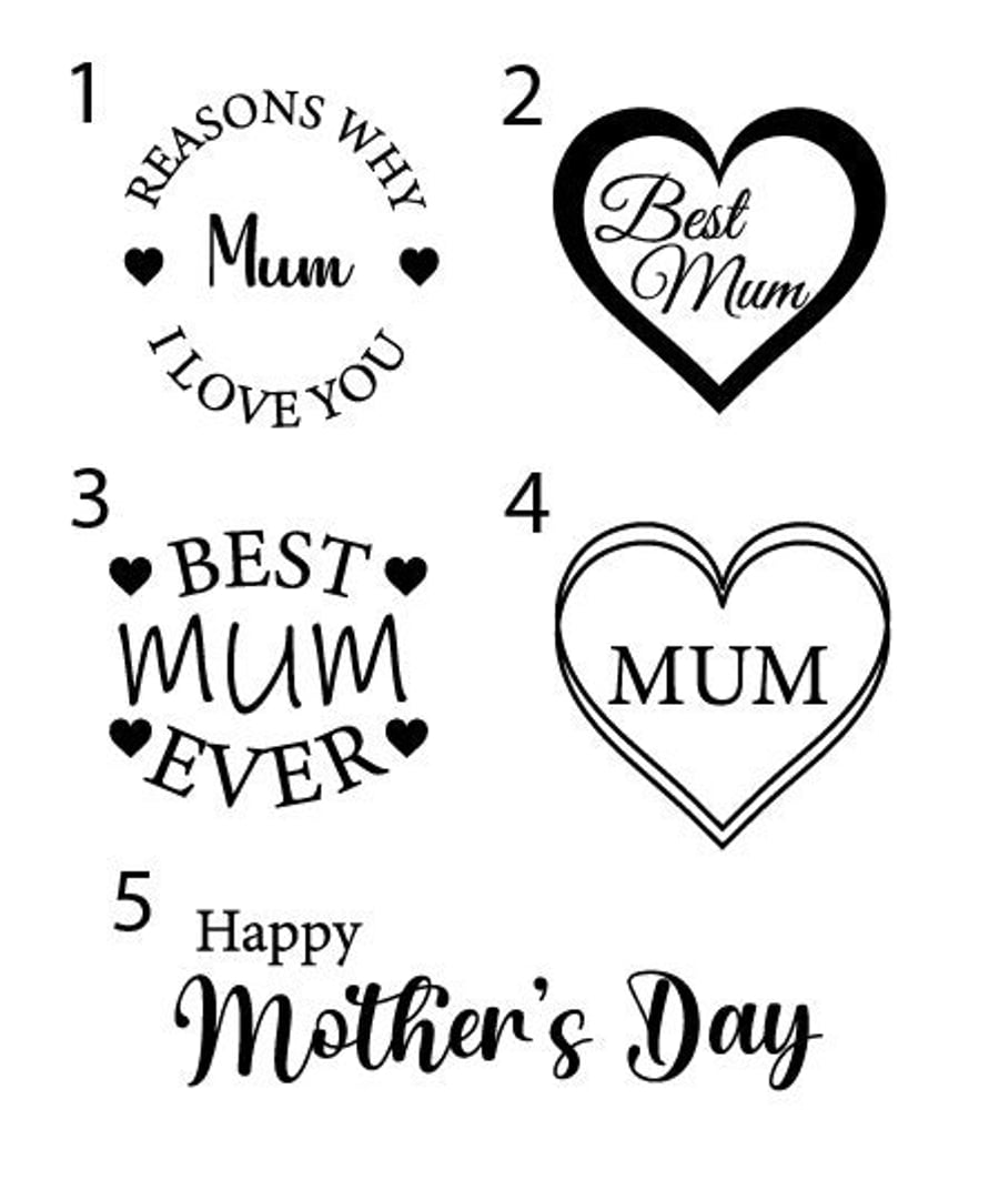 5 Designs Mother's Day Stickers Reason Why Best Mum