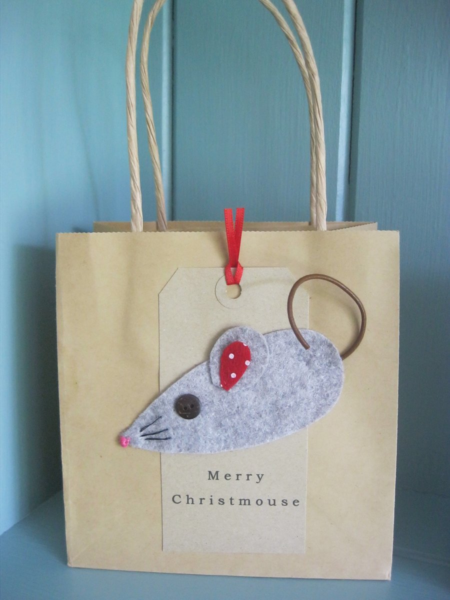 Felt Merry Christmouse Gift Bags