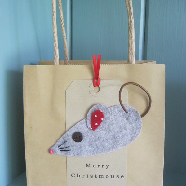 Felt Merry Christmouse Gift Bags