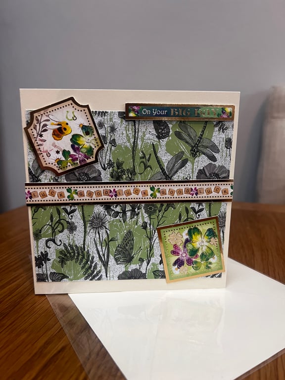 Handmade Good Luck card 