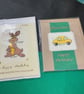 Set of 5 beautiful cross-stitch cards with different sentiments. - Image 2