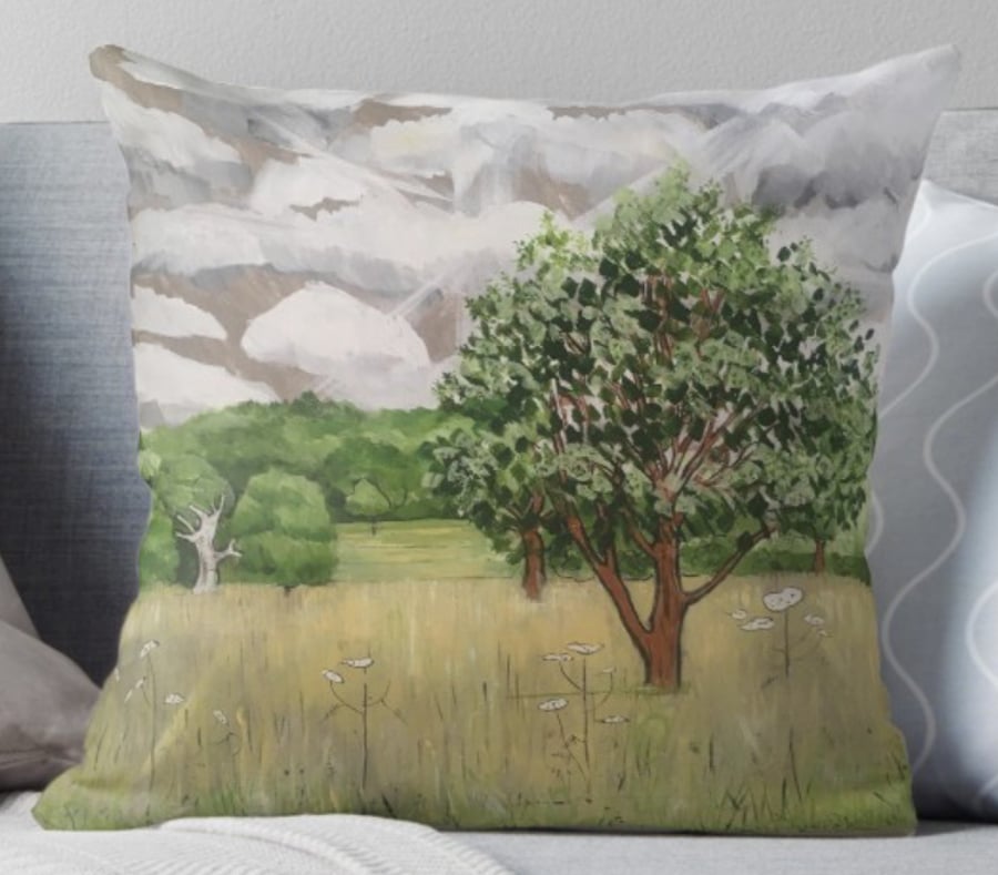 Throw Cushion Featuring The Painting ‘My Strength Is Renewed’