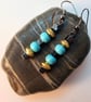 Hematite And Turquoise Earrings - Handmade In Devon - Seconds Sunday - Image 6