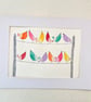 Bright Birds Dawn Chorus watercolour original artwork. Size A4 