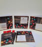 Set of 4 Luxury Christmas Cards & Matching Gift Tags - Wood Backdrop & Baubles - Image 2