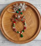 Beaded Ring Christmas Decoration with Christmas Tree