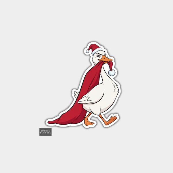 Unique Funny Christmas Sticker Xmas Decal For Adults - Goose