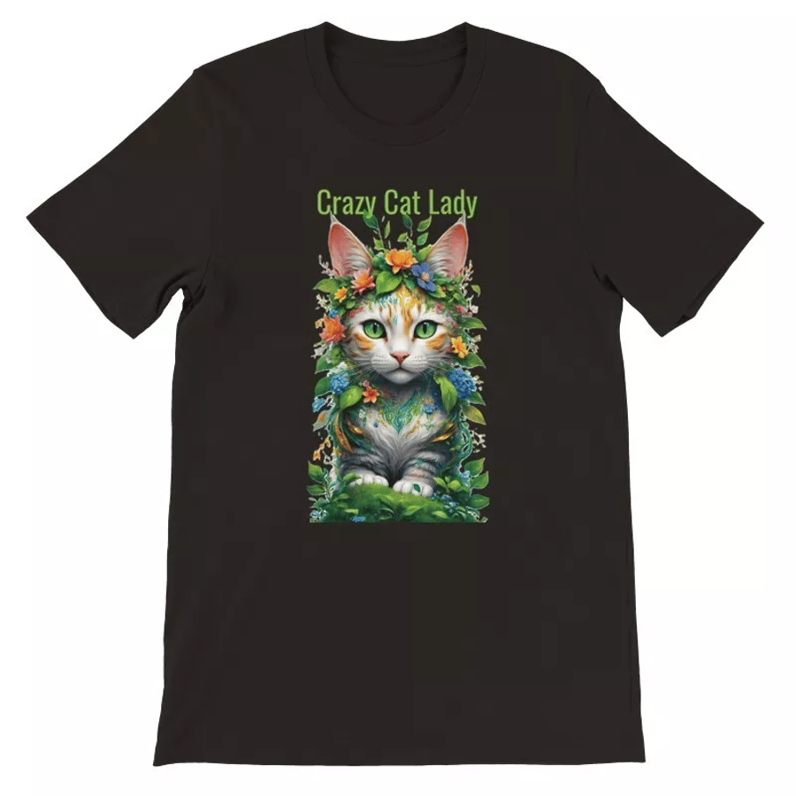 Personalised Women's Double-sided Crazy Cat Lady T-Shirt