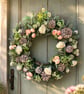 Artificial Eucalyptus Pine Cone Rose Wreath - Farmhouse Front Door Décor (56cm)