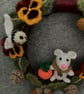 Wreath Decoration - White Mouse in Autumn design - Image 3