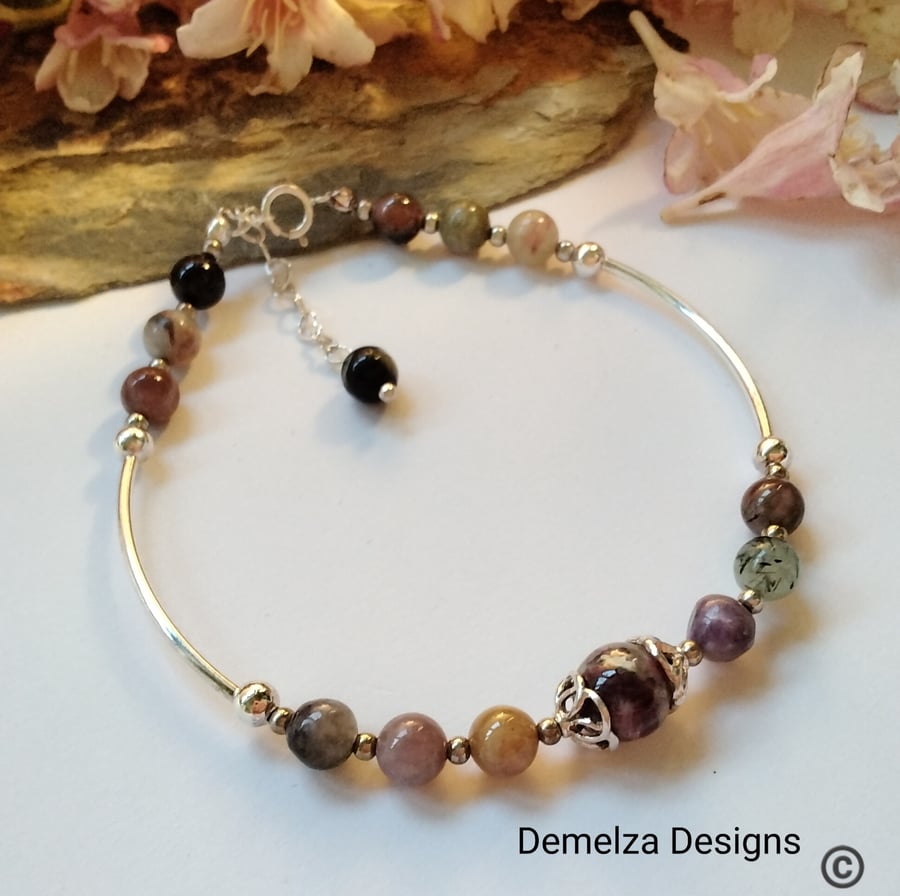 Tourmaline Sterling Silver Bracelet 