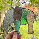 Stained Glass Large Elephant Suncatchers - Hanging Decoration - Multi Pastel